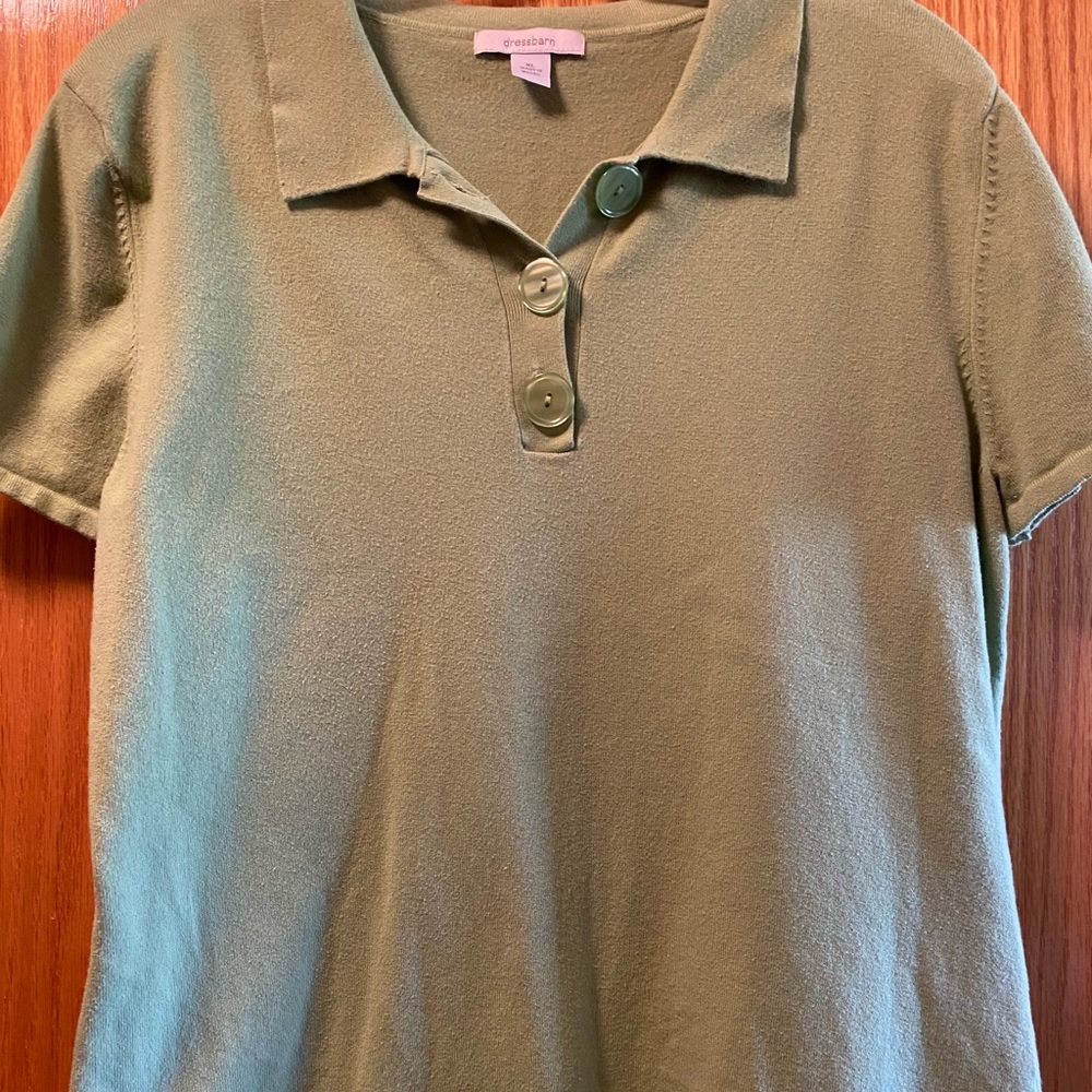Light green polo with buttons